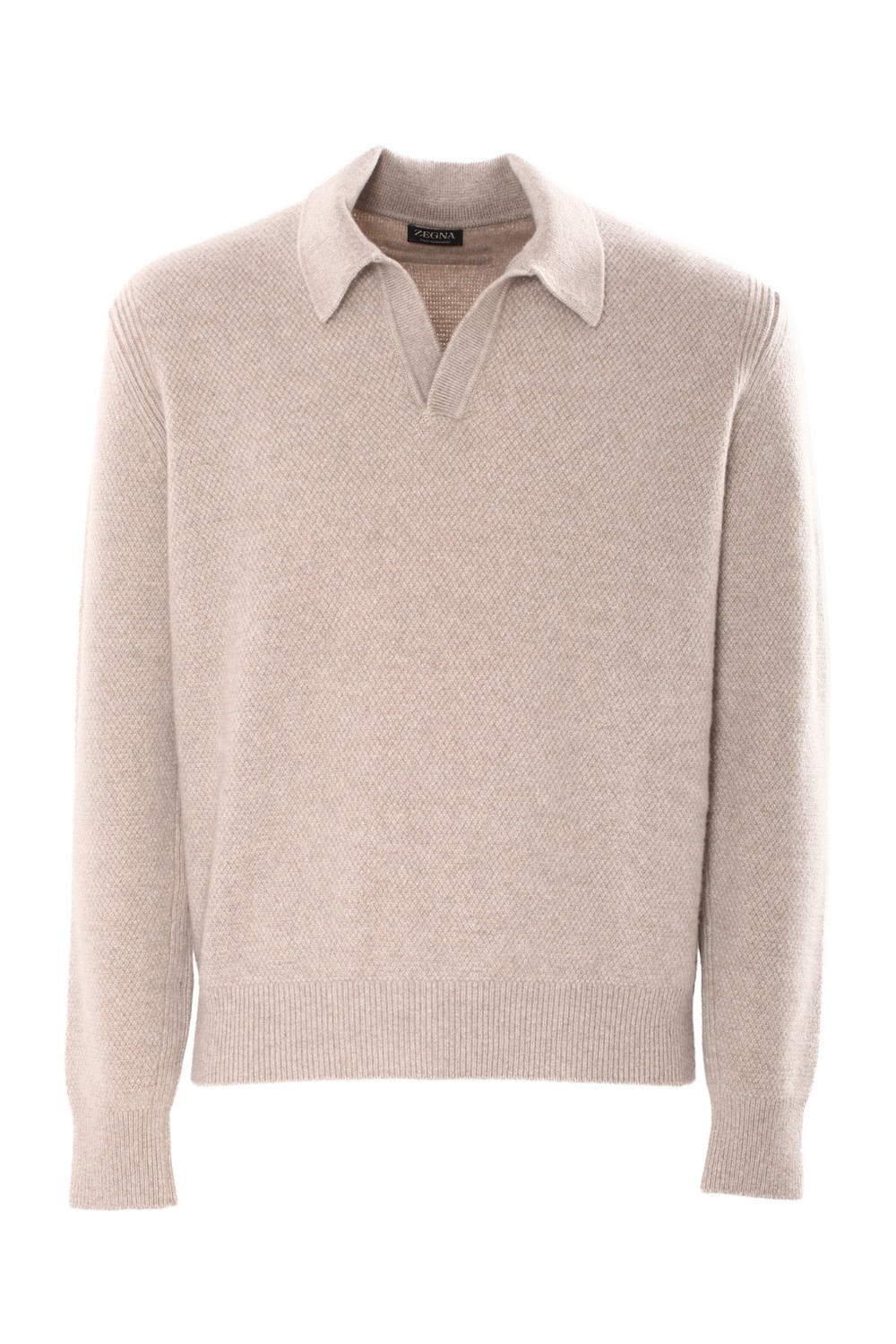 shop ZEGNA  Serafina: Zegna polo in oasi cashmere.
Tonalità sfumata tortora chiaro mélange della polo in Oasi Cashmere. In linea con la Completata da un colletto polo aperto. Finitura a costine.
Composizione: 100% cashmere.
Made in Italy.. UEK85A8 131-N92 number 1315217